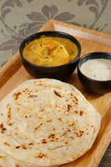 Aloo Curry or Masala Potato Curry with Potato Paratha