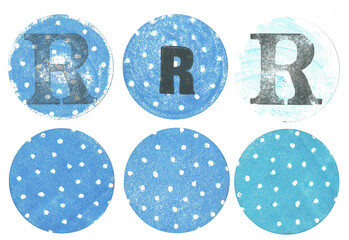 Texture_Snow_Ball_Circle_Stamp_Handmade_DIY_Letter_ABC_R_Rough_Vintage_Retro_Old_Typo-Graphic-Design