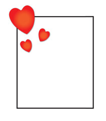 vector valentines day card,decorated with hearts,text space