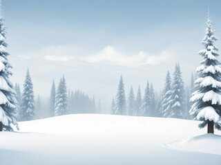 Fototapeta premium winter background in paper style