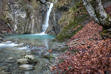 Arrako waterfall in Navarre, Spain