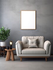 Modern Nordic style apartment with picture frame template