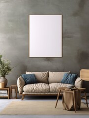 Modern Nordic style apartment with picture frame template