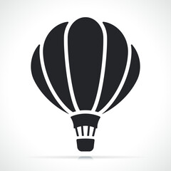 hot air balloon isolated icon - obrazy, fototapety, plakaty