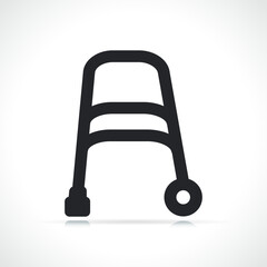 rollator icon on white background