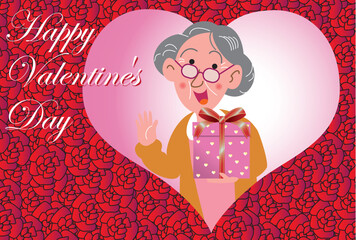 おばあちゃんのバレンタインカード
