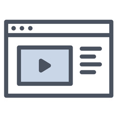 illustration of a icon video marketing