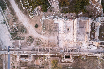 Ancient ruins of palace at Patara Ancient City  in Gelemis, Turkey.
