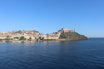 Blick auf Portoferraio auf Elba, Italien