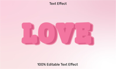 Love text effect in 3d