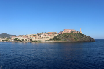 Fototapeta na wymiar Blick auf Portoferraio auf Elba, Italien