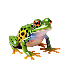 Vivid Tree Frog Poised Elegantly, High-Resolution Image Perfect for Print on Demand Products, Captivating Wildlife Subject for POD Apparel and Decor