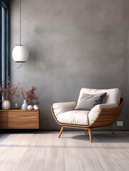 Modern Nordic style apartment with picture frame template