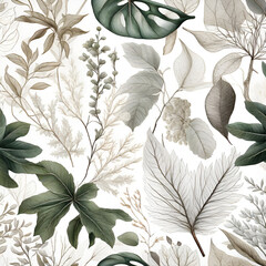 Leaves in diverse colors and artistic styles, vividly presented on a serene white backdrop for versatility.