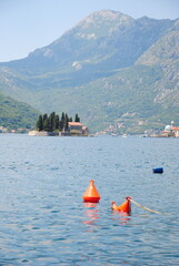 sea and mountains landscape, Kotor Bay, Montenegro - obrazy, fototapety, plakaty