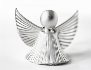 Angelic ornament made of brushed aluminium