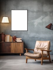 Modern Nordic style apartment with picture frame template