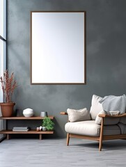 Modern Nordic style apartment with picture frame template