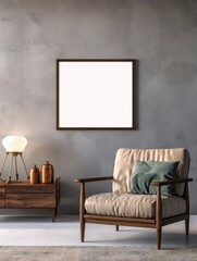 Modern Nordic style apartment with picture frame template