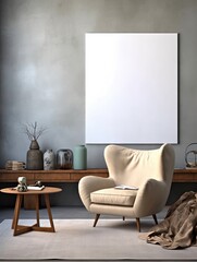 Modern Nordic style apartment with picture frame template