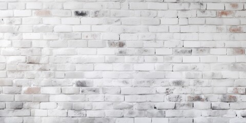 Fototapeta premium serene white brick wall with delicate bricks, minimalistic charm, Generative AI