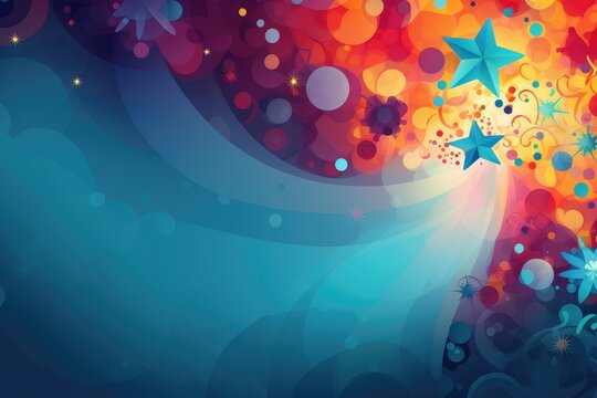 Abstract colorful background with stars and bokeh. Abstract background for World Religion Day