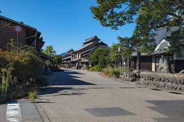Naklejka premium 信州長野 海野宿の風景