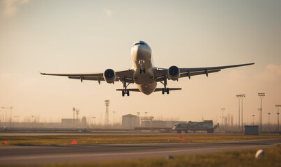 take off plane at the airport