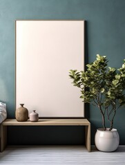 Modern Nordic style apartment with picture frame template