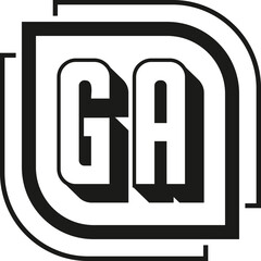 GA Letter Monogram Logo Design