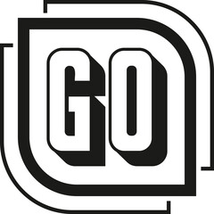 GO Letter Monogram Logo Design