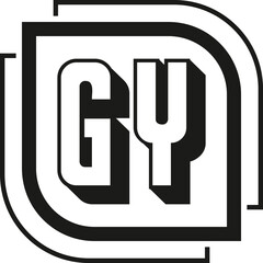 GY Letter Monogram Logo Design