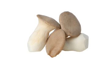 PNG, Set of peeled fresh mushrooms, isolated on white background