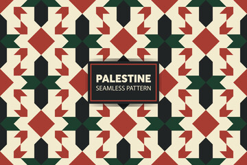Palestinian embroidery seamless pattern background. Great for presentations and slides. vector file. - obrazy, fototapety, plakaty