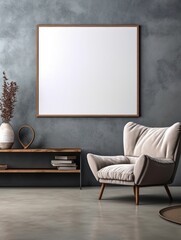Modern Nordic style apartment with picture frame template