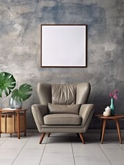 Modern Nordic style apartment with picture frame template