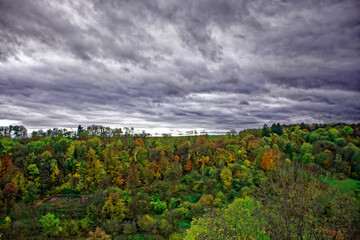 Fototapeta na wymiar A wonderful rainy autumn day in Bavaria
