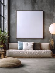 Modern Nordic style apartment with picture frame template