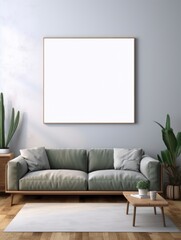 Modern Nordic style apartment with picture frame template