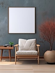 Modern Nordic style apartment with picture frame template
