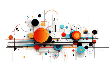 Obraz premium abstract background with circles isolated on a Transparent background. Generative AI