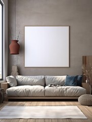 Modern Nordic style apartment with picture frame template