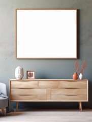 Modern Nordic style apartment with picture frame template