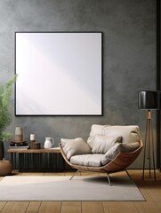 Modern Nordic style apartment with picture frame template