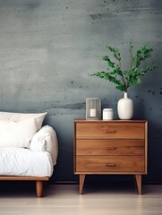 Modern Nordic style apartment with picture frame template