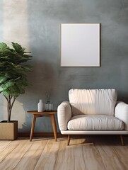 Modern Nordic style apartment with picture frame template