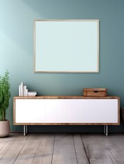 Modern Nordic style apartment with picture frame template