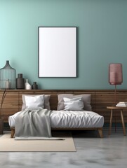 Modern Nordic style apartment with picture frame template