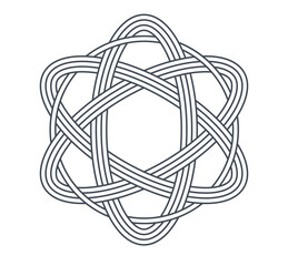 Flower of life vector ancient esoteric symbol vector.