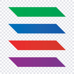 Ribbon element set design vector template multi colour, lower third ribbon text box design template element, simple set design ribbon ornament modern 